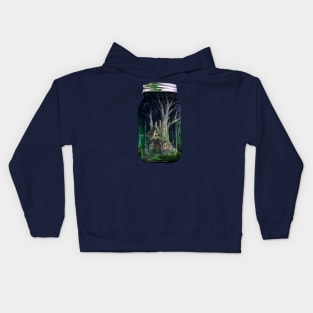 Fairy Forest Night House Kids Hoodie